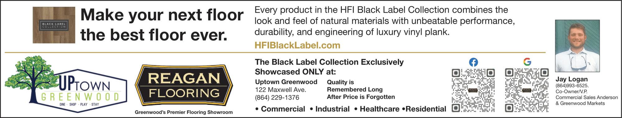Make your next floor the best floor with Reagan Flooring in Greenwood, SC with the HFI Black Label Collection