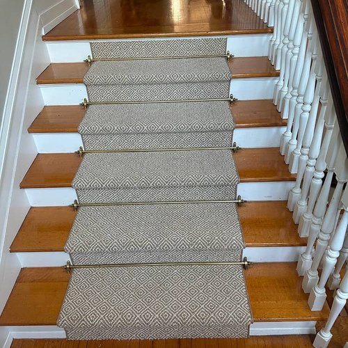 Stair runners installed in Greenwood, SC by Reagan Flooring