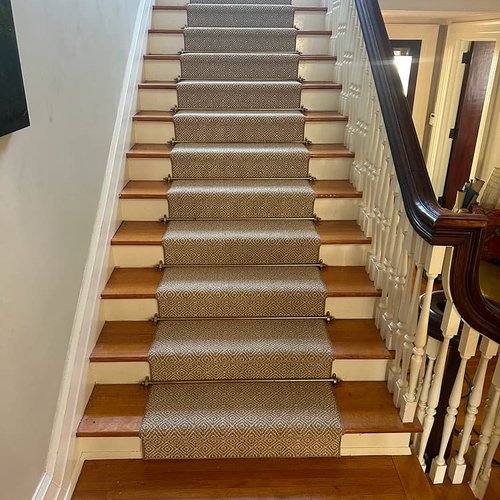 Stair runners installed in Greenwood, SC by Reagan Flooring