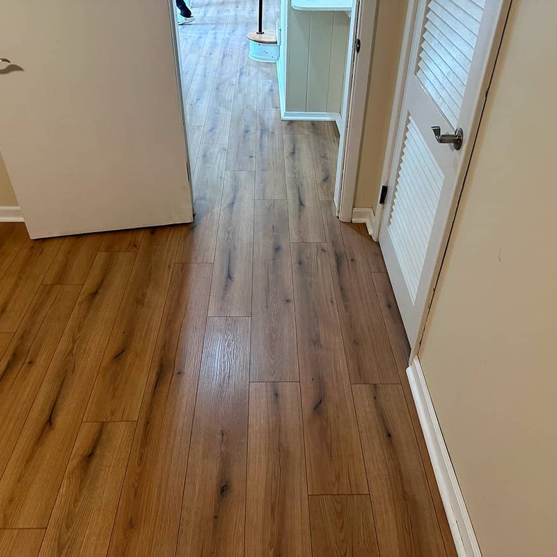 Laminate flooring built for service animals and daily wheelchair use